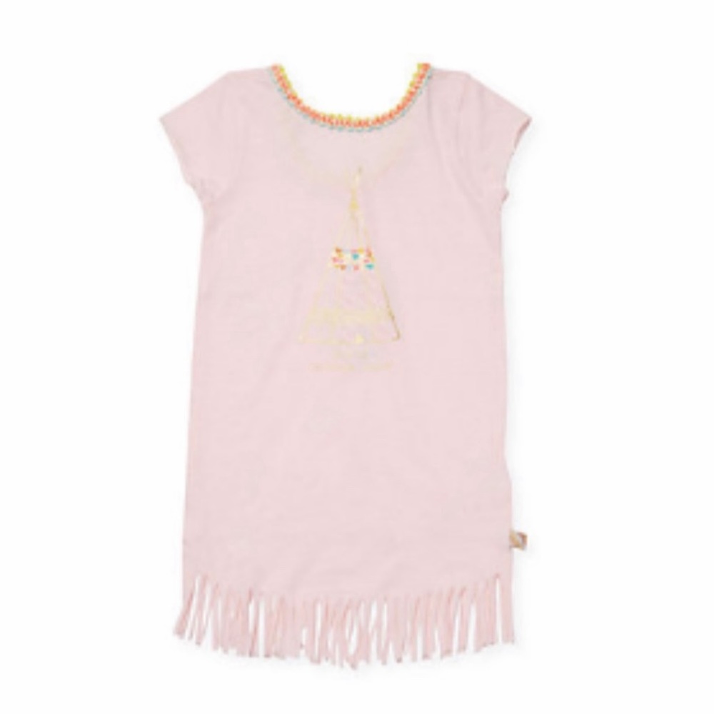 BILLIEBLUSH Pale Pink Fringe “Party” Dress SZ 3 NWT - Picture 1 of 2